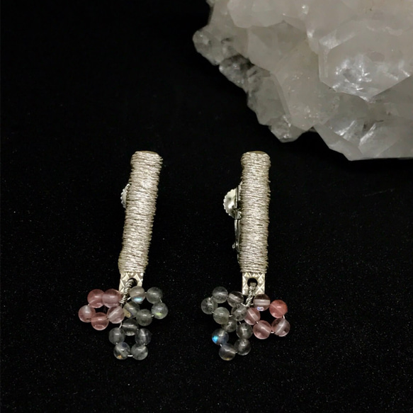 stick earring silver 1枚目の画像