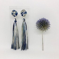 long tassel pierce （indigo） 1枚目の画像