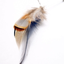 darkblue x blackwhite feather hatpin 3枚目の画像
