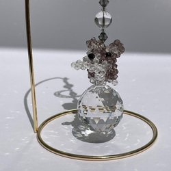 【成長と幸運】玉乗りシュナウザー《置き型》スタンド付き 3枚目の画像