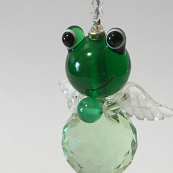 【幸せむかえる】天使なカエルくん（グリーン） 1枚目の画像