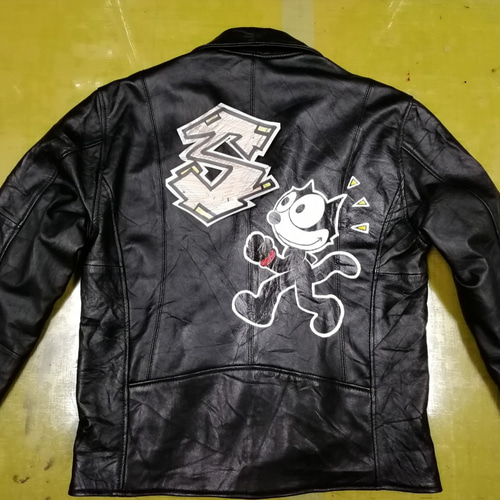 オリジナル手書きペイント革ジャン ジャケット ARRIBA 通販 8463682