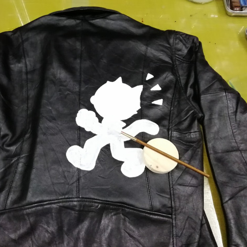 オリジナル手書きペイント革ジャン ジャケット ARRIBA 通販