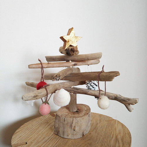 クリスマスツリー　クリスマス　ツリー　流木　流木ツリー　オーナメントセット 流木クリスマスツリー オーナメント付属 自然色 ct003 その他