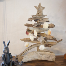 【Creema限定】流木クリスマスツリー 手作りオーナメント付属 自然色 ct002 3枚目の画像