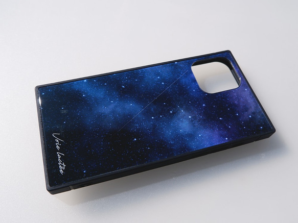 夜空のかけら。天の川のスマホケース　　強化ガラス・スクエア型×TPU　iPhone ケース 7枚目の画像