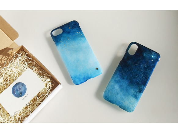 ＃夜空の贈り物　抽象的なスマホケース　(多機種対応・iPhone / Android) 1枚目の画像