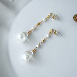 エチオピア産 ウォーターオパール ピアス ＊fiore＊ ステンレス フック