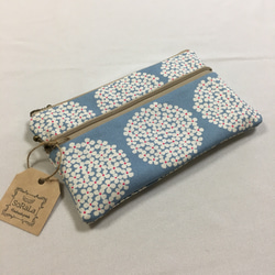 ミナペルホネン タンバリン[navy×lightblue] ペンケース メガネケース