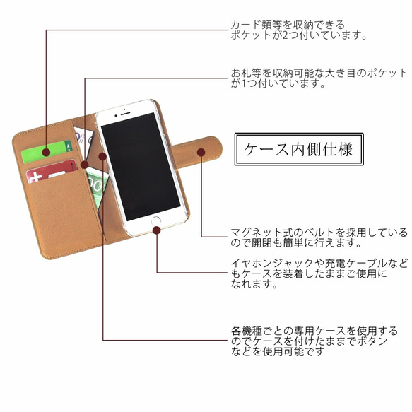 スマホケース 手帳 全機種対応 Android 夏 黄色 イエロー ヒトデ 貝殻 アンモナイト パステル cw-1268 3枚目の画像