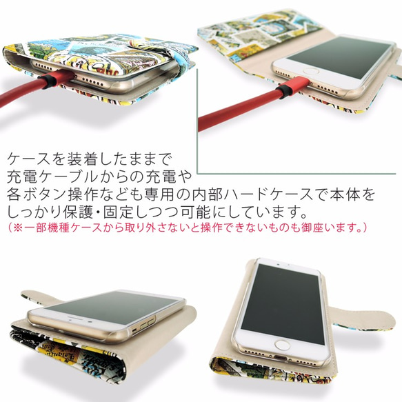 iPhone13 スマホケース 手帳 全機種対応 Android iPhone ポステージ カバー iPhoneケース 6枚目の画像