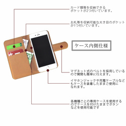 スマホケース 手帳型 全機種対応 夏 緑 グリーン 花 フラワー cw-298 3枚目の画像