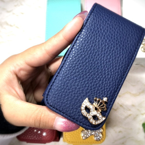 レザー風 iQOS 3 パープル 電子タバコ 紫 ケース デコ かわいい