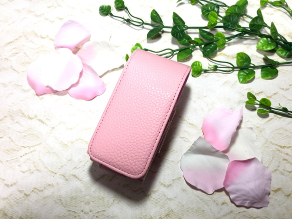 レザー風 iQOS 3 ライトピンク 電子タバコ ケース デコ かわいい  
