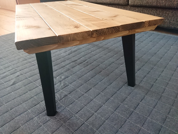 アウトドアテーブル 折りたたみ式 70cm ｳｫﾙﾅｯﾄ色 5枚目の画像