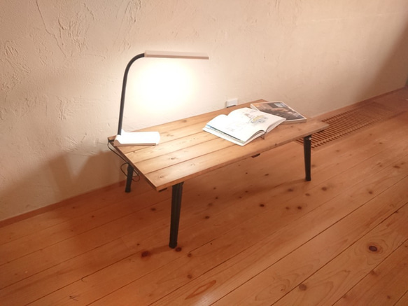折りたたみ　ローテーブル　90㎝　ｳｫｰﾙﾅｯﾄ色 2枚目の画像