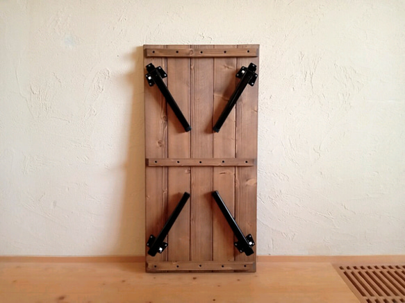 80cm折りたたみローテーブル/アンティークテーブル　ウォルナット色 4枚目の画像