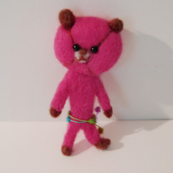 Lo-Fi Bear ブローチ　pink 1枚目の画像