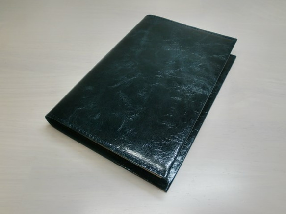 ハヤカワ文庫トールサイズ対応・スムースゴートスキン・一枚革のブックカバー・0139 1枚目の画像