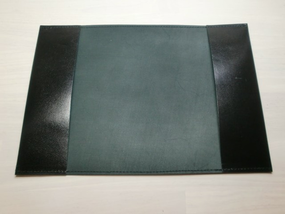 ハヤカワ文庫トールサイズ対応・ゴートスキン・ブラックスムース・一枚革のブックカバー・0237 4枚目の画像