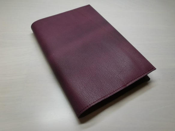 ハヤカワ文庫トールサイズ対応・「ＨＡＮＡＢＩＲＡ」シリーズ・ゴートスキン・一枚革のブックカバー・0245 2枚目の画像