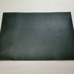 文庫本サイズ・ゴートスキン・ブラック・一枚革のブックカバー・0291 3枚目の画像