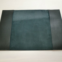 文庫本サイズ・ゴートスキン・ブラック・一枚革のブックカバー・0291 4枚目の画像
