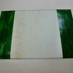 文庫本サイズ・ゴートスキン・ハケ染めグリーン・一枚革のブックカバー・0277 4枚目の画像