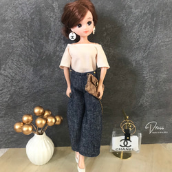 リカちゃん服  デニムオールインワン リカちゃん服 デニムオールインワン