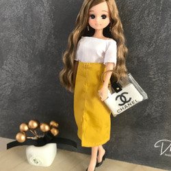 リカちゃん服♡ドール服♡ダメージデニムテーパードパンツ♡大人