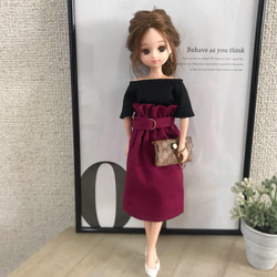 リカちゃん服♡ドール服♡ダメージデニムテーパードパンツ♡大人