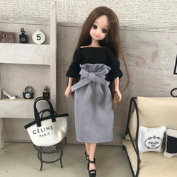 【専用】リボンドール用お洋服 リカちゃん服♡ドール服♡ウエストリボングレースカート♡リアル