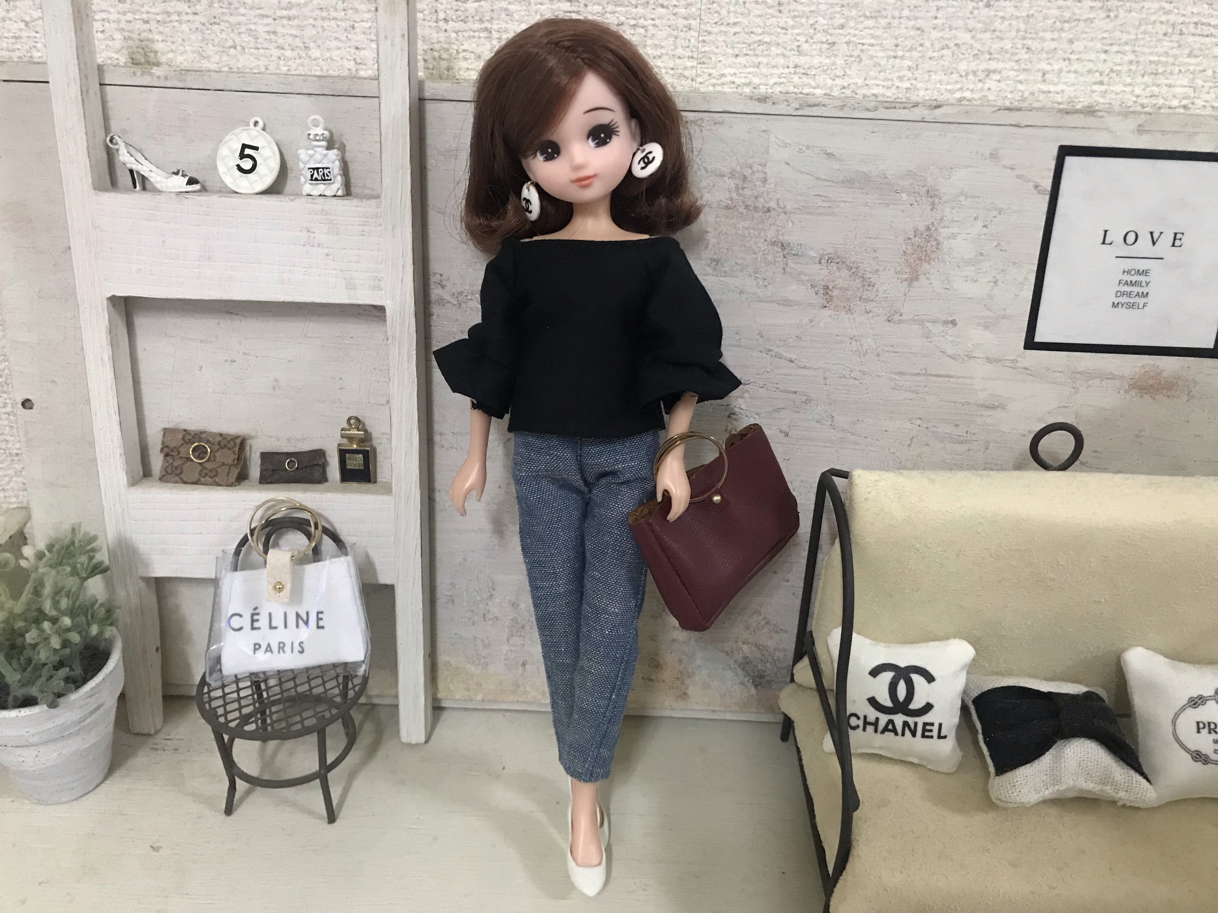 デニムオールインワン  リカちゃん服