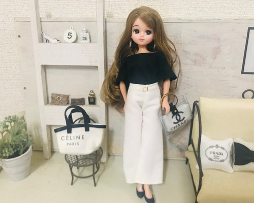 リカちゃん　リブワイドパンツ　セット 7acc253e2f32b691eed695a7074f20