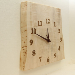 木の時計＜栃＞・掛け時計toc-174　木製時計 3枚目の画像