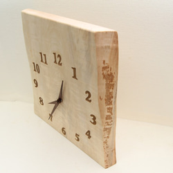 木の時計＜栃＞・掛け時計toc-174　木製時計 4枚目の画像