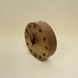 木の時計＜たも集成材＞・置き時計tac-175　木製時計 4枚目の画像