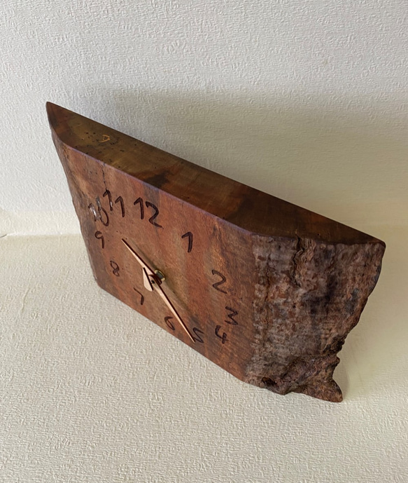 木の時計＜ウォールナット＞・掛け時計wnc-1116　木製時計 4枚目の画像