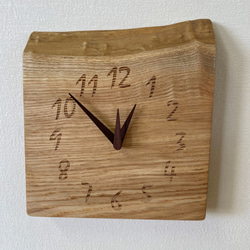木の時計＜たも＞・掛け時計tac-183　木製時計 1枚目の画像
