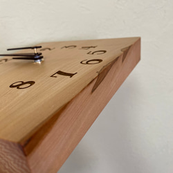 木の時計＜栃＞・掛け時計toc-162　木製時計 6枚目の画像