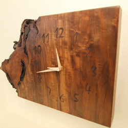 木の時計＜クラロウォールナット＞・掛け時計・置き時計wnc-178　木製時計 2枚目の画像