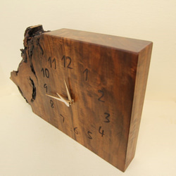 木の時計＜クラロウォールナット＞・掛け時計・置き時計wnc-178　木製時計 4枚目の画像