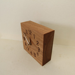 木の時計＜くるみ＞・掛け時計・置き時計krc-127　木製時計 4枚目の画像