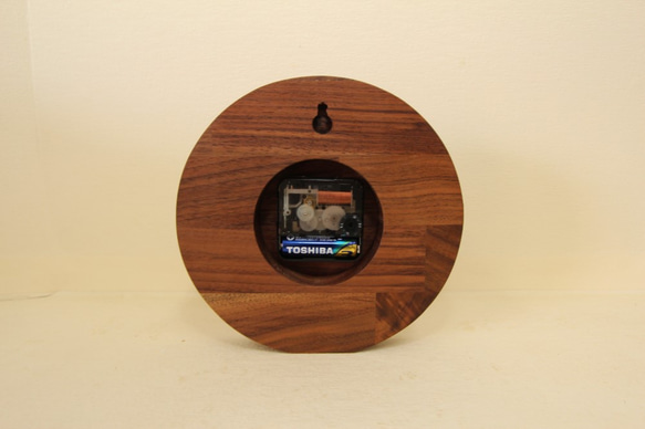 木の時計＜ウォールナット集成材＞・掛け時計・置き時計wnc-185　木製時計 5枚目の画像