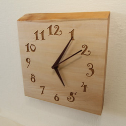木の時計＜栃＞・掛け時計toc-166　木製時計 2枚目の画像