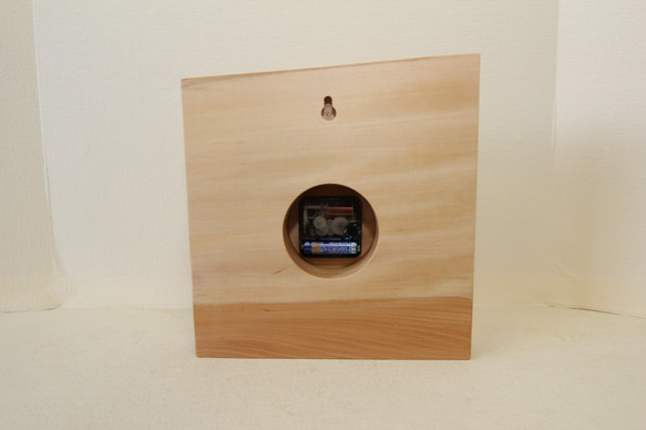 木の時計＜栃＞・掛け時計toc-166　木製時計 5枚目の画像