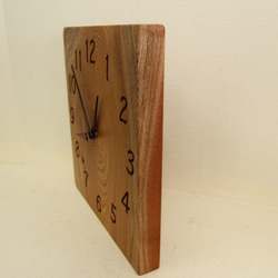 木の時計＜けやき＞・掛け時計kec-199　木製時計 4枚目の画像