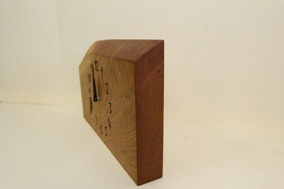 木の時計＜栗＞・掛け時計・置き時計kuc-133　木製時計 4枚目の画像