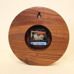 木の時計＜ウォールナット集成材＞・掛け時計・置き時計wnc-195　木製時計 5枚目の画像