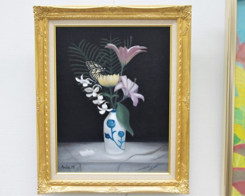 水墨画 花瓶の花 花瓶と花の静物画 絵画 A.Painter 通販 6917489｜Creema(クリーマ)